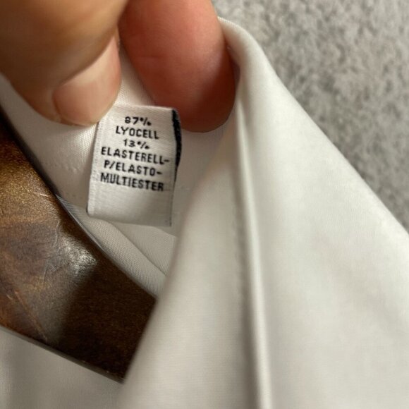 NWOT Calvin Klein Men's M White Long Sleeve Button Dress Dress Shirt - Picture 5 of 7